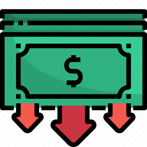 Business, cash, dollar, down, money icon - Download on Iconfinder