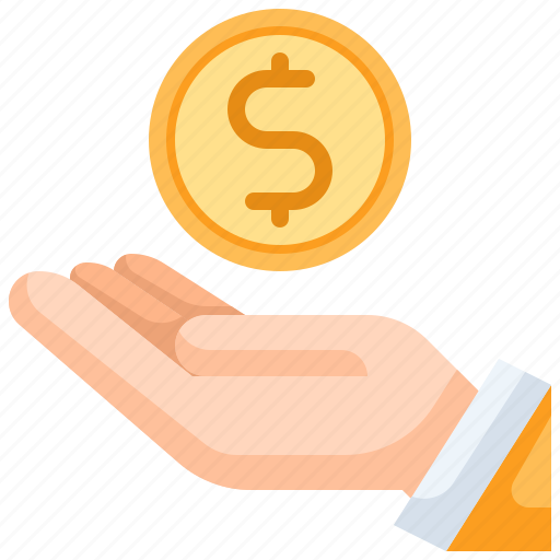 Business, currency, hand, income, money, payment icon - Download on Iconfinder