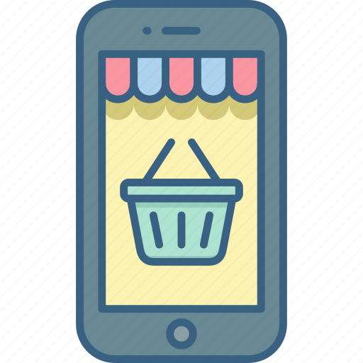 Basket, cart, mobile, phone, smartphone icon - Download on Iconfinder
