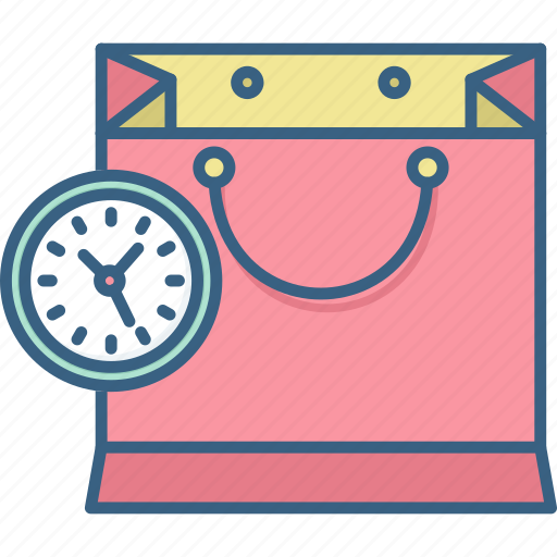 Bag, clock, sale, duration, time, timer, timing icon - Download on Iconfinder