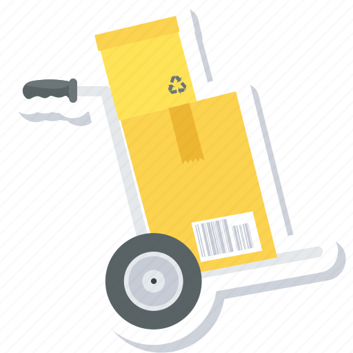 Cart, box, cargo, delivery, package, shop, transport icon - Download on Iconfinder