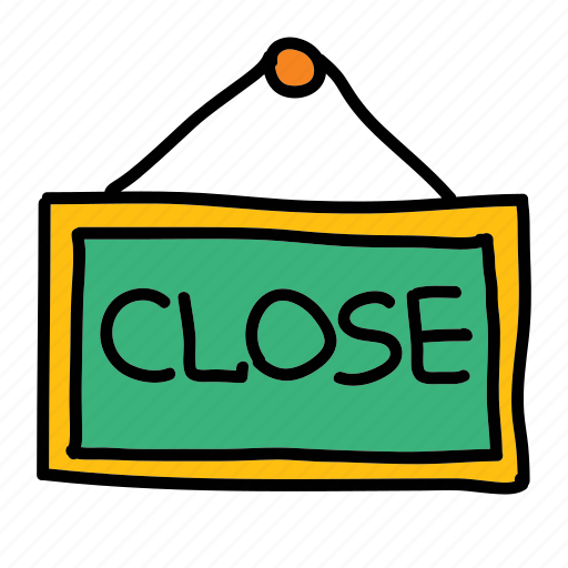 Close, closed, door sign, shopping, sign icon - Download on Iconfinder