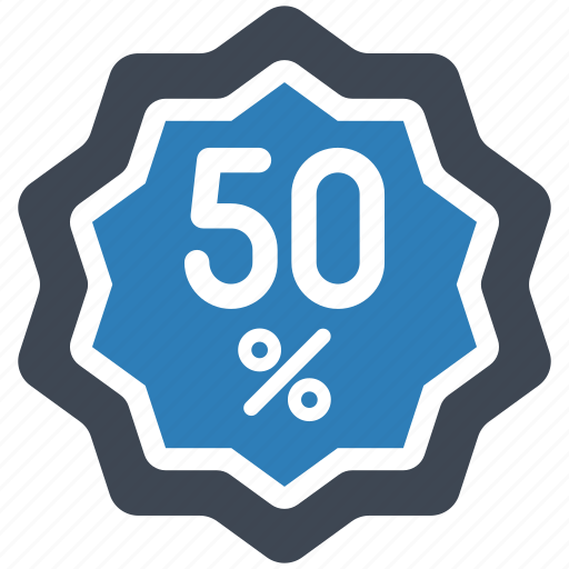 Discount, fifty, percent, 50, offer, sale, shopping icon - Download on Iconfinder