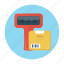 barcode, box, delivery, parcel, scanner 