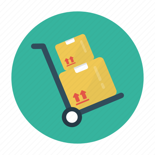 Box, carton, delivery, shipping, trolley icon - Download on Iconfinder