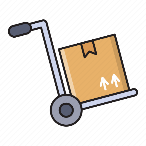 Box, delivery, dolly, package, parcel icon - Download on Iconfinder