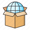 box, delivery, ecommerce, global, online