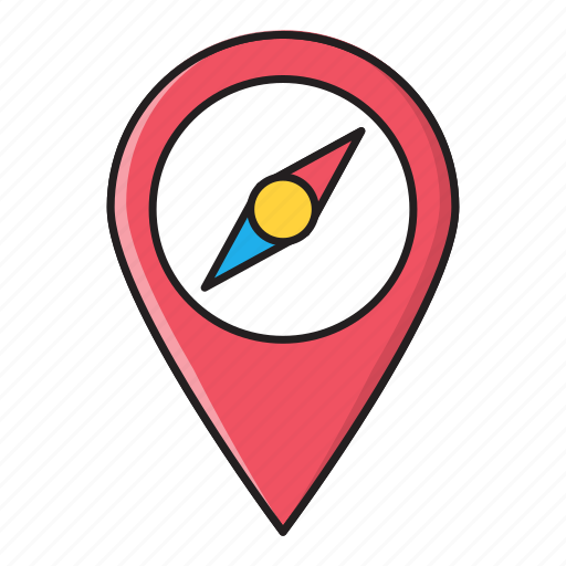 Direction, location, map, navigation, pin icon - Download on Iconfinder