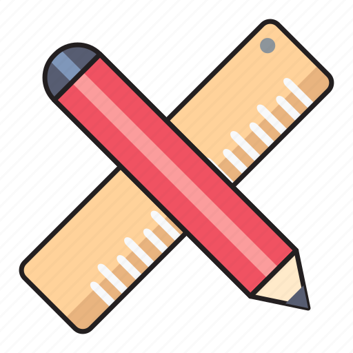 Measure, pencil, ruler, scale, stationary icon - Download on Iconfinder