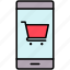 cart, ecommerce, mobile, online 