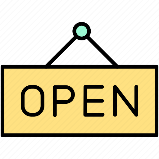 Open, shop, sign, store icon - Download on Iconfinder