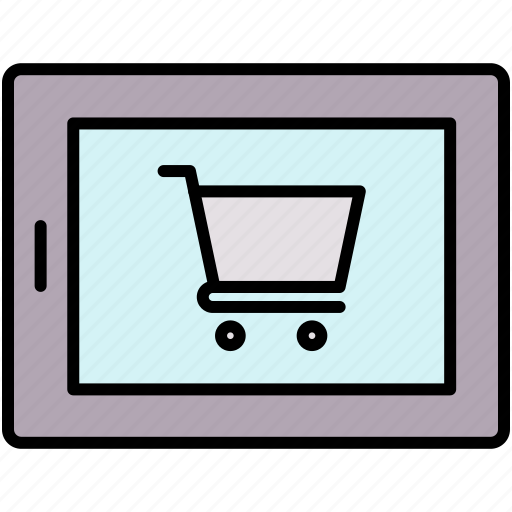 Cart, online, shopping, tablet icon - Download on Iconfinder