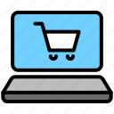 shopping, e-commerce, laptop, online purchase, store, cart