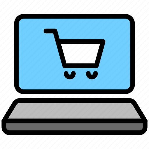 Shopping, e-commerce, laptop, online purchase, store, cart icon - Download on Iconfinder