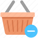shopping, e-commerce, basket, cart, buy, remove