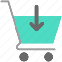 shopping, e-commerce, cart, buy, sale, down