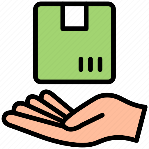 Shopping, e-commerce, hand, sale, parcel, delivery icon - Download on Iconfinder