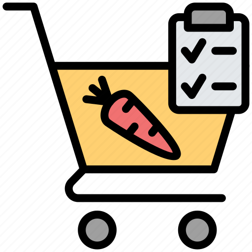 Shopping, e-commerce, cart, buy, list, carrot icon - Download on Iconfinder