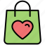 shopping, e-commerce, buy, sale heart, cart, shopping bag 