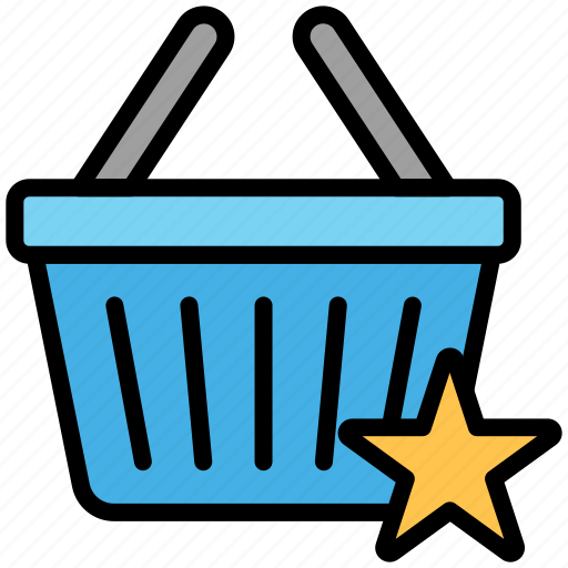 Shopping, e-commerce, basket, cart, favorite, star icon - Download on Iconfinder