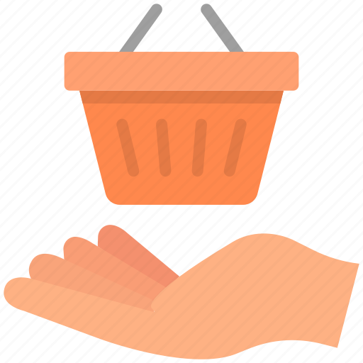 Shopping, e-commerce, hand, sale, basket, cart icon - Download on Iconfinder