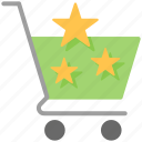 shopping, e-commerce, cart, buy, sale, stars