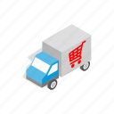 cargo, delivery, illustration, isometric, service, transport, truck