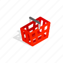 cart, handle, interest, isometric, new, package, shopping