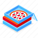 pizza, delivery, order, boxes