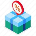 sale, discount, box, percentage