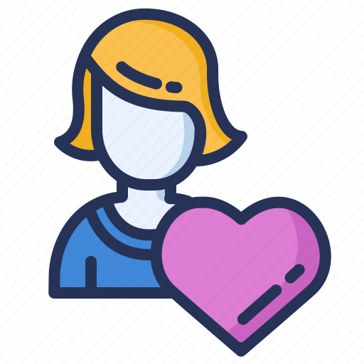 Customer, heart, user, woman icon - Download on Iconfinder