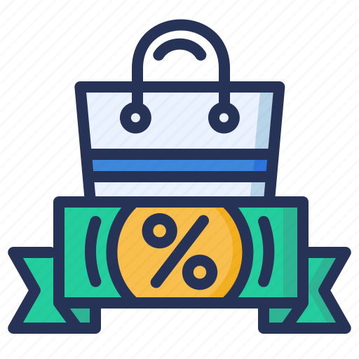 Bag, percentage, sale, shopping icon - Download on Iconfinder