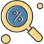 discount, find, magnifier, search 