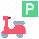 scooter, two, parking, park, vehicle, delivery, shopping, store, mall