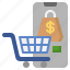 mobile, shopping, commerce, and, online, store, ecommerce 