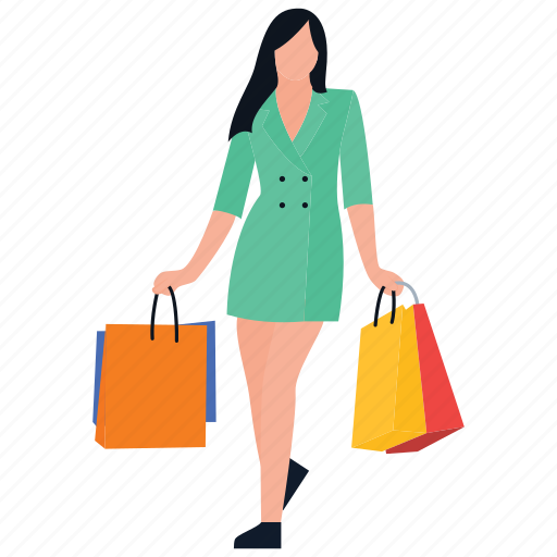 Buying, cloth shopping, leisure time, purchasing, shopping girl icon - Download on Iconfinder