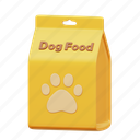 dog, food, pet, 3d icon 
