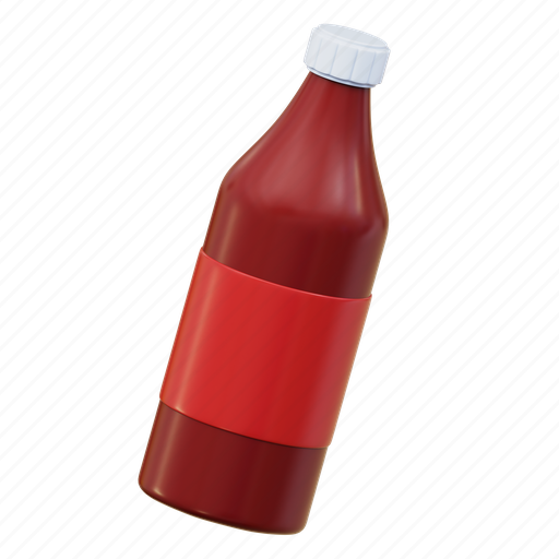 Ketchup, ketchup bottle, bottle, 3d icon 3D illustration - Download on Iconfinder