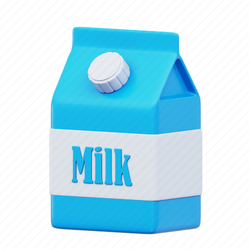 Milk, dairy, drink, 3d icon 3D illustration - Download on Iconfinder