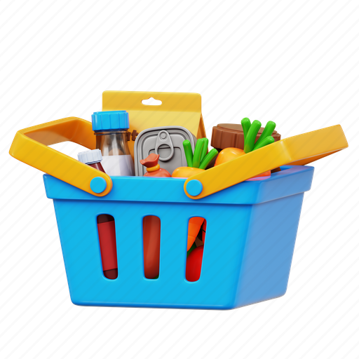 Shopping, basket, buy, 3d icon 3D illustration - Download on Iconfinder
