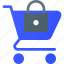 cart, ecommerce, lock, shopping 