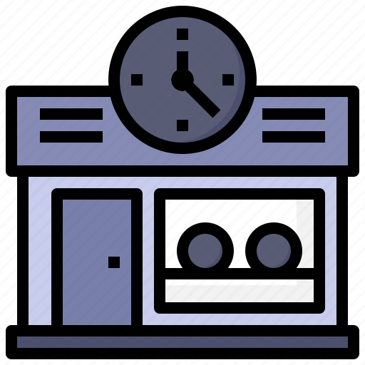 Clock, shop, time, date, shopping, watches, store icon - Download on Iconfinder