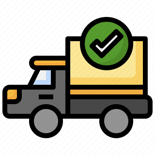 Delivery, truck, cargo, mover, transportation, check icon - Download on Iconfinder