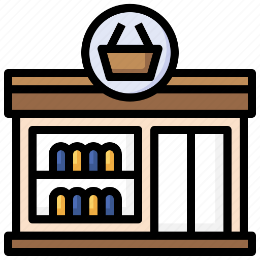 Supermarket, commerce, shopping, groceries, store, building icon - Download on Iconfinder