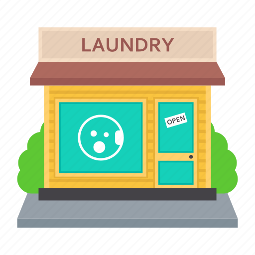 Laundry services, public wash, laundry room, laundry shop, laundry house, laundromat icon - Download on Iconfinder