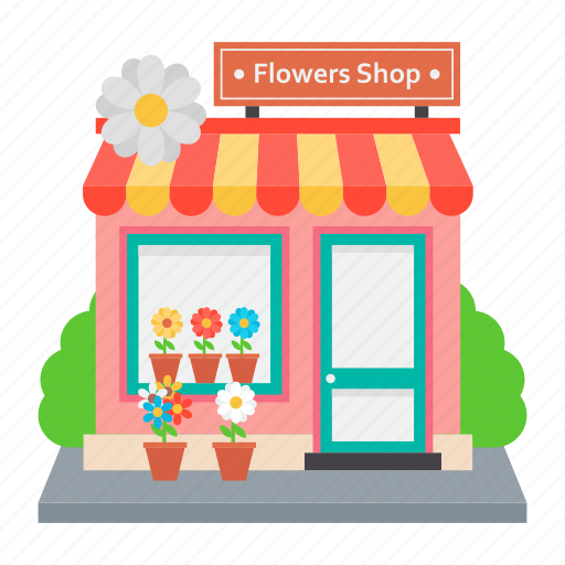 Flowers shop, flower market, flower mart, florist shop, flower store, plant nursery icon - Download on Iconfinder