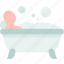 bathtub, bath, foam, spa, relaxation 