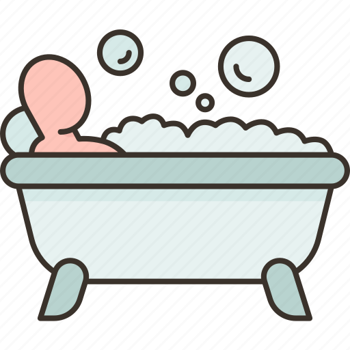 Bathtub, bath, foam, spa, relaxation icon - Download on Iconfinder