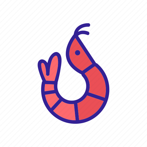 Concept, contour, food, seafood, shrimp icon - Download on Iconfinder