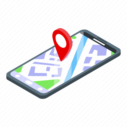 Travel, city, map, phone, isometric icon - Download on Iconfinder